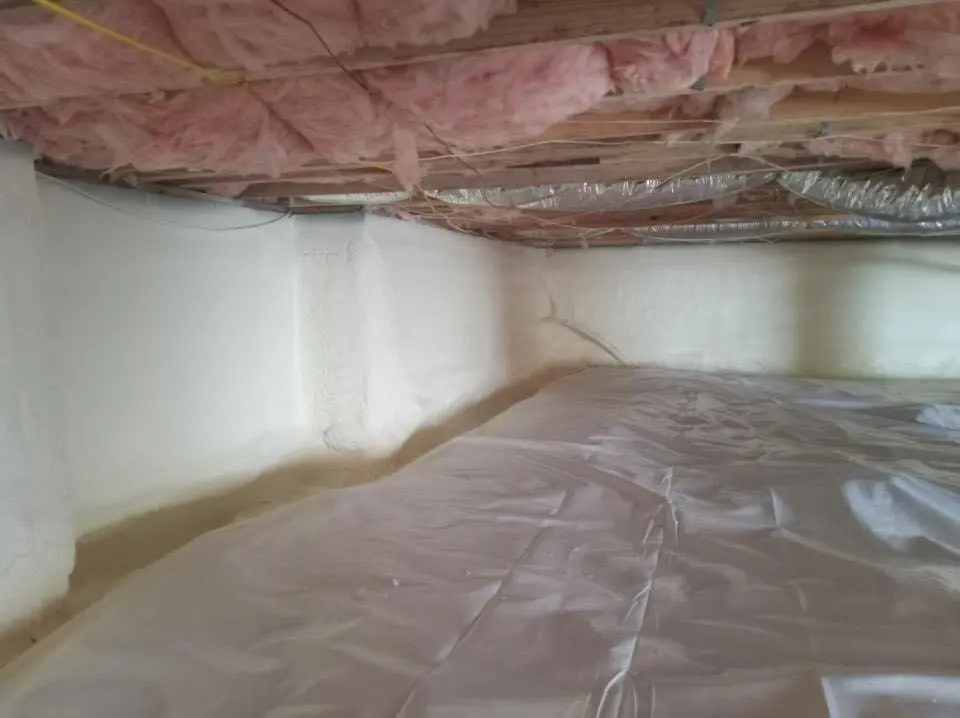 Crawl space encapsulation with closed-cell spray foam for Attic Insulation in San Carlos